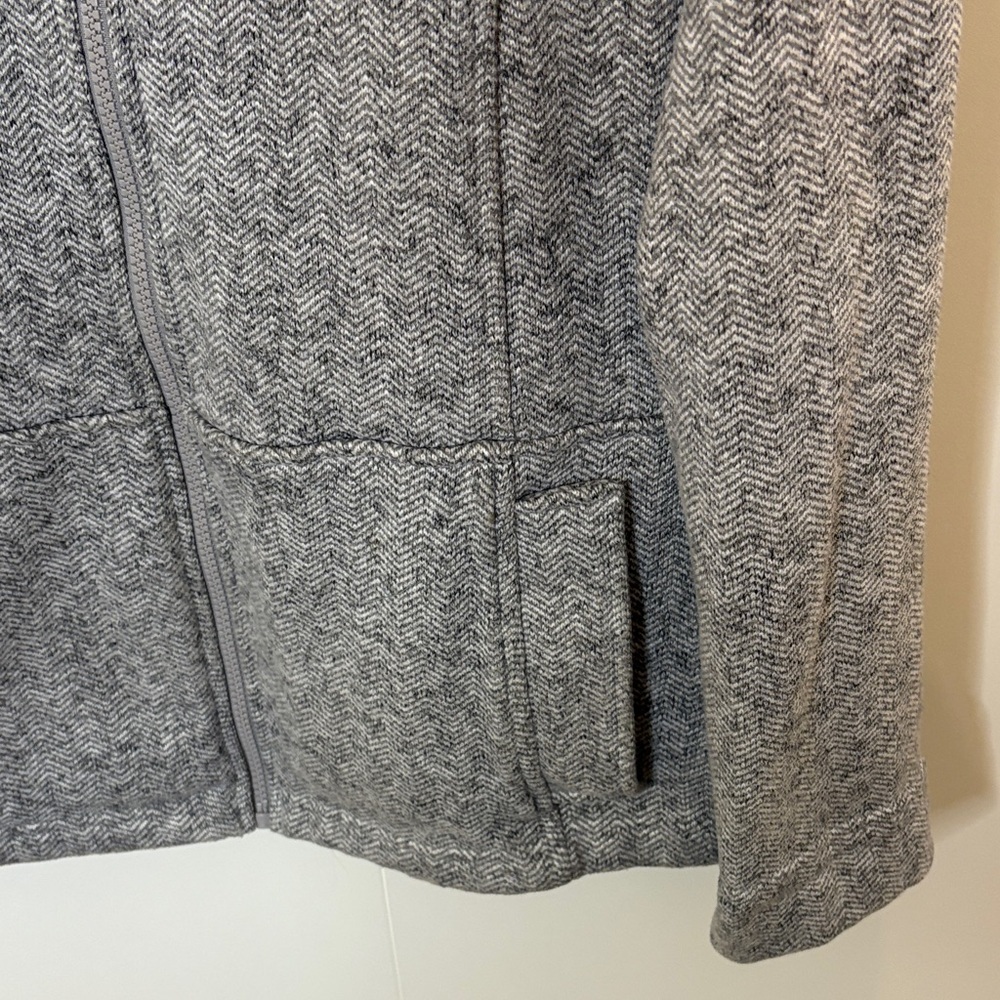 Lands' End Heathered Gray Zip-Up Jacket - Picture 4 of 6